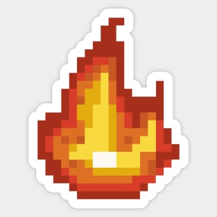 Pixel art - Flame blue version Sticker